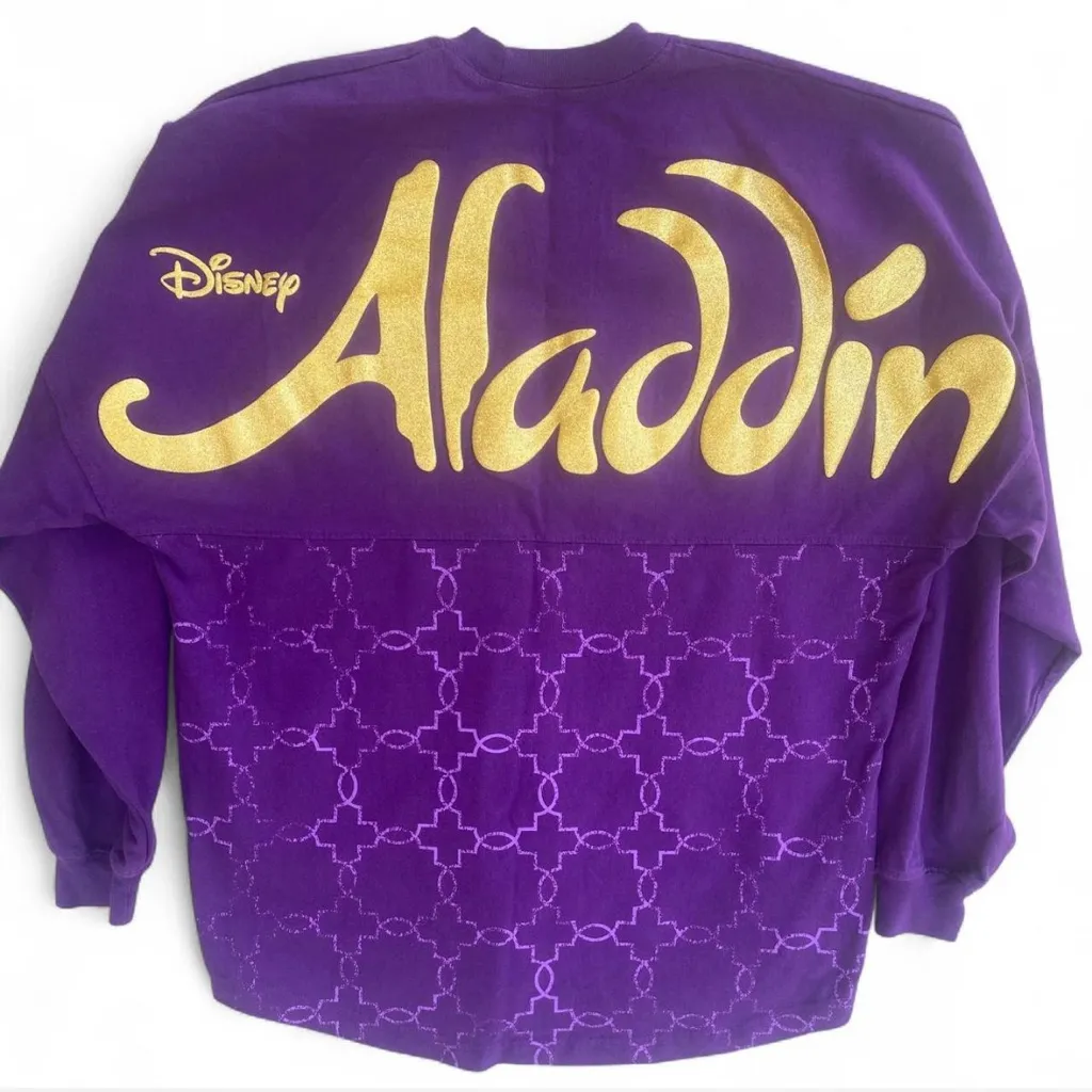 🧞‍♂️ Disney Aladdin The Musical Broadway Purple Spirit Jersey - Size Small - Image 2