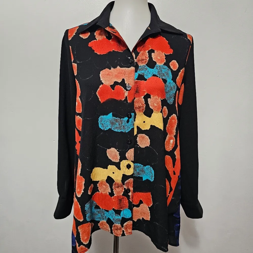 Mishca Bold Abstract Print Button - Image 2