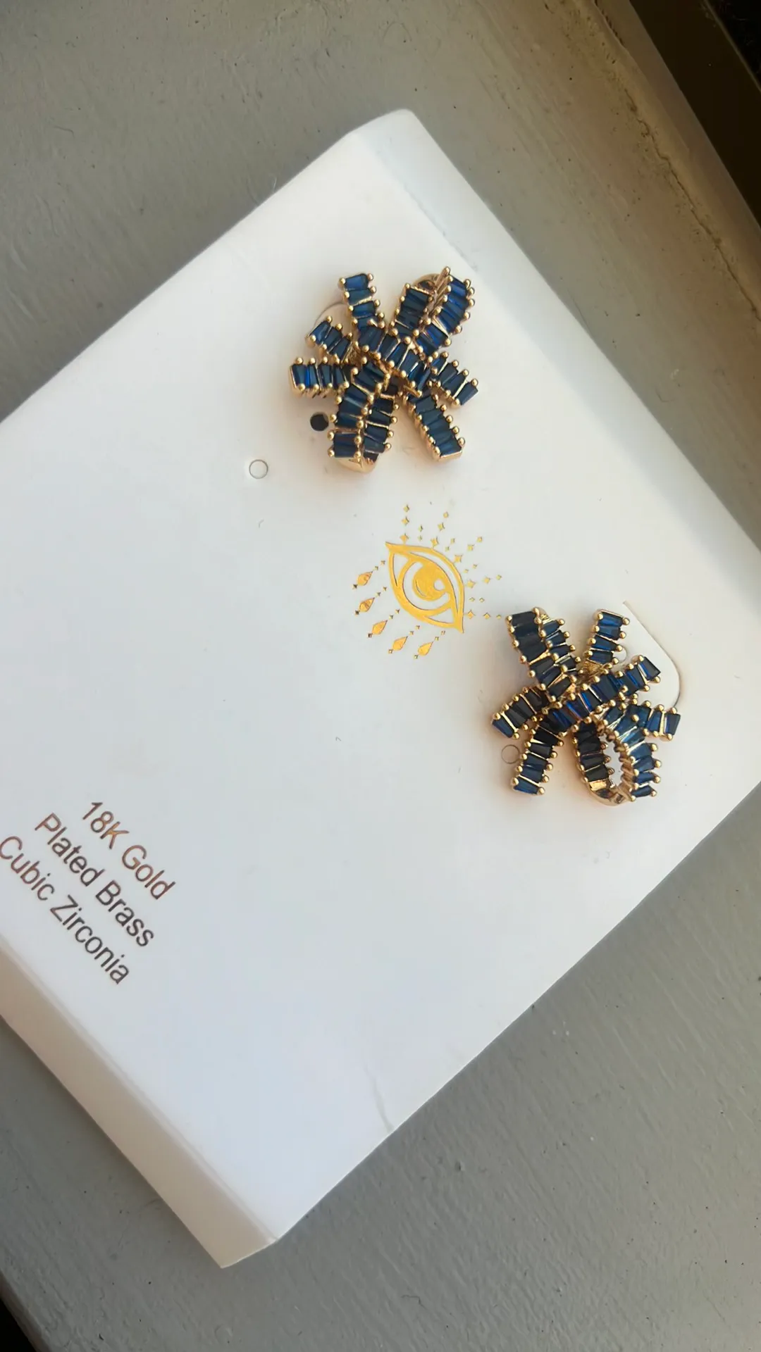 Blue Bow Earrings - Image 3