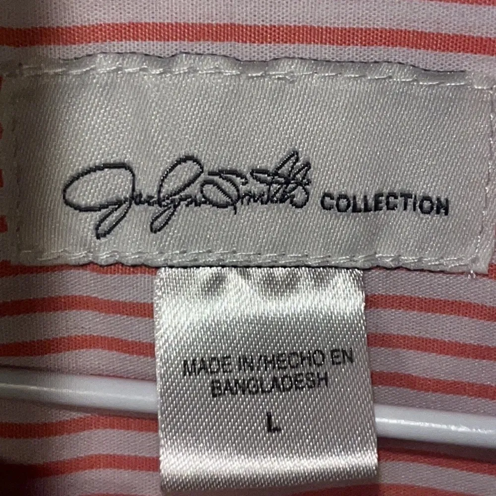 Jaqueline Smith Pink & White Striped V - Image 4