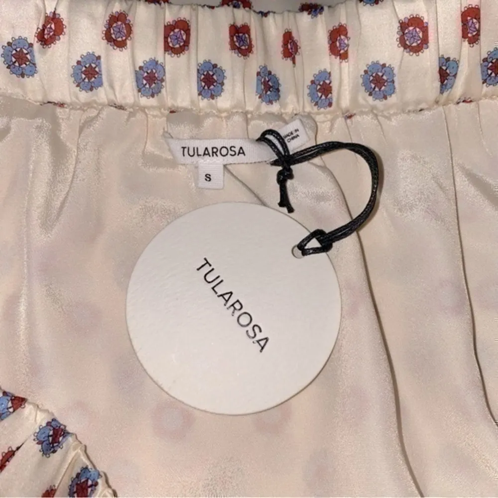 Tularosa Women’s Size S Perry Ivory Paisley Print Shift Strapless Mini Dress - Image 9