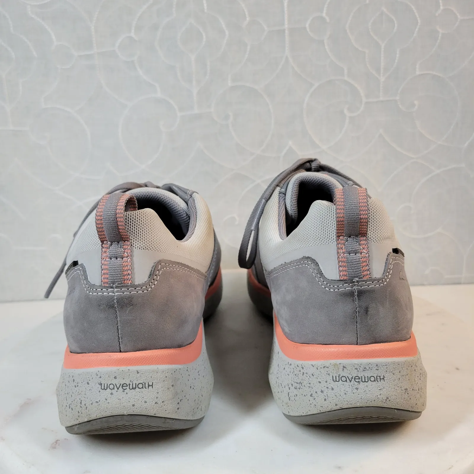 Clarks‎ WaveWalk 2.0 Womens Sneakers 11 Gray Lace Up Waterproof Walking Shoe - Image 6