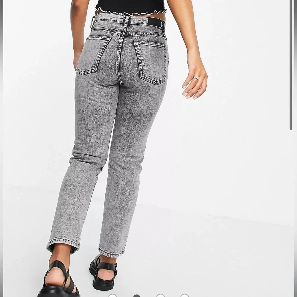 Mango Mar Black Acid Wash Ankle Jeans Size 2 - Image 2