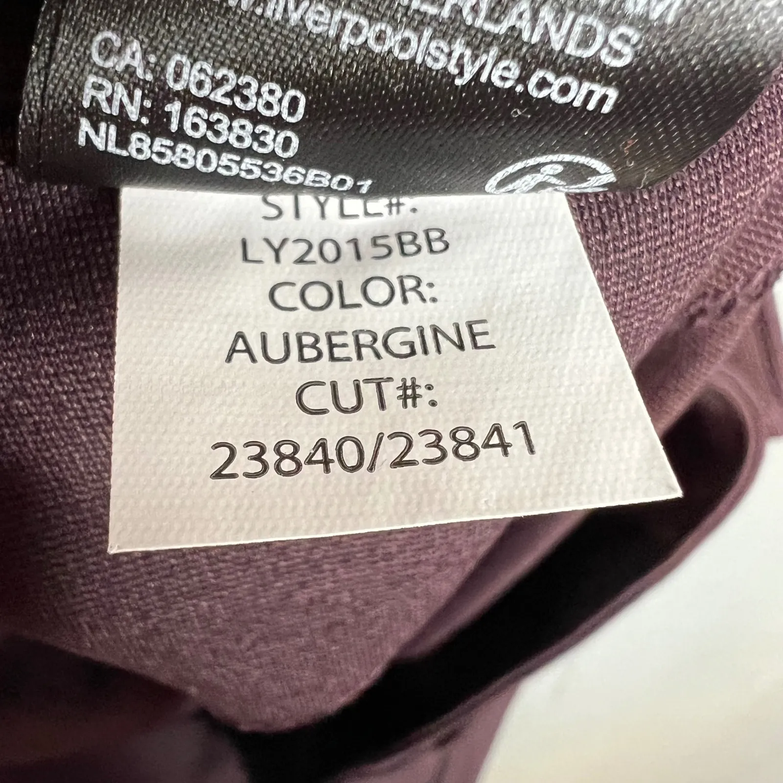 Liverpool Madonna Skinny Pants Plus Size 22W High Rise Aubergine Burgandy NWT Purple - Image 4