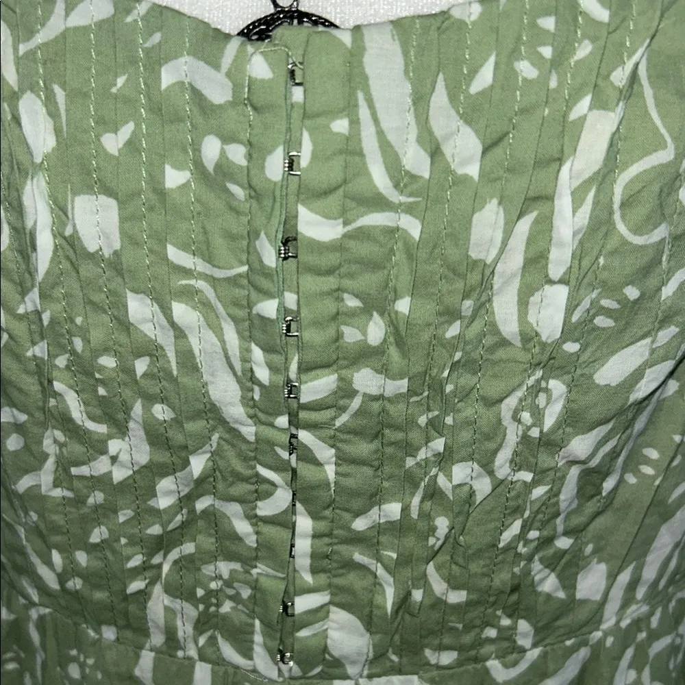 Green Spaghetti Strap Maxi Sundress for Wedding Guest - Image 2