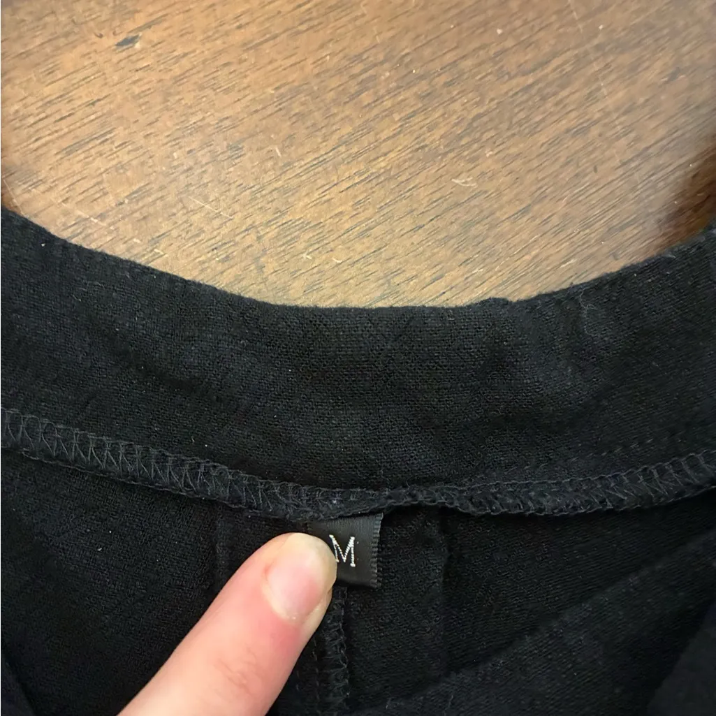 Amazon Overalls Jumpsuit Romper Women’s Medium Black Wide Leg - Image 2