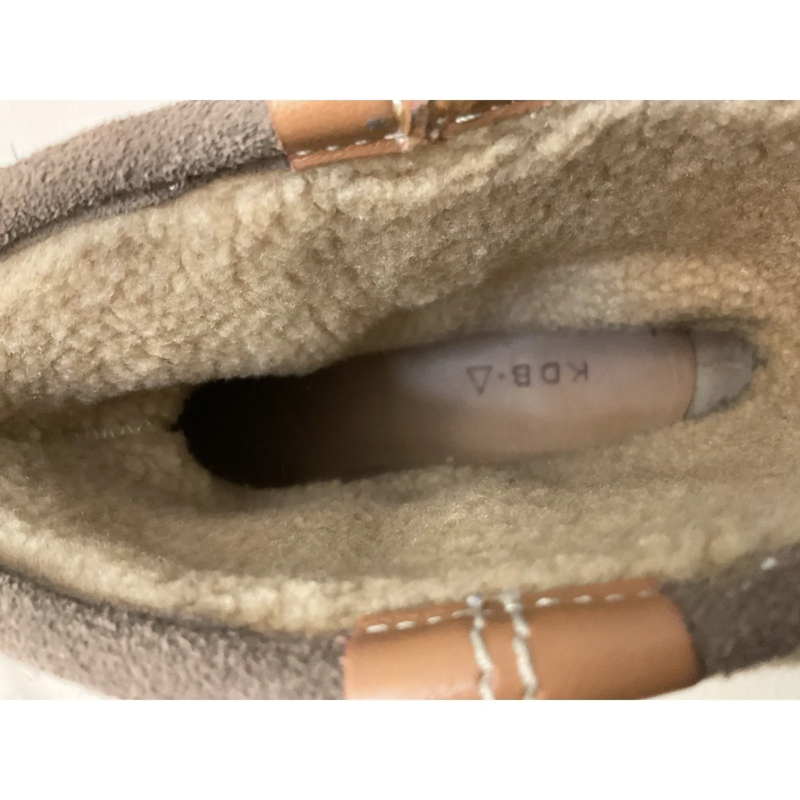 KELSI DAGGER khaki Suede Faux Sheepskin Fleece buckle Ankle Midcalf Boots 8‎ - Image 7