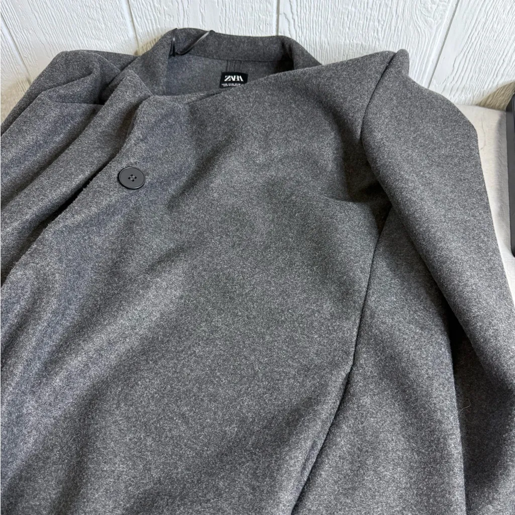 Zara Charcoal Trench Coat for Women - Image 9