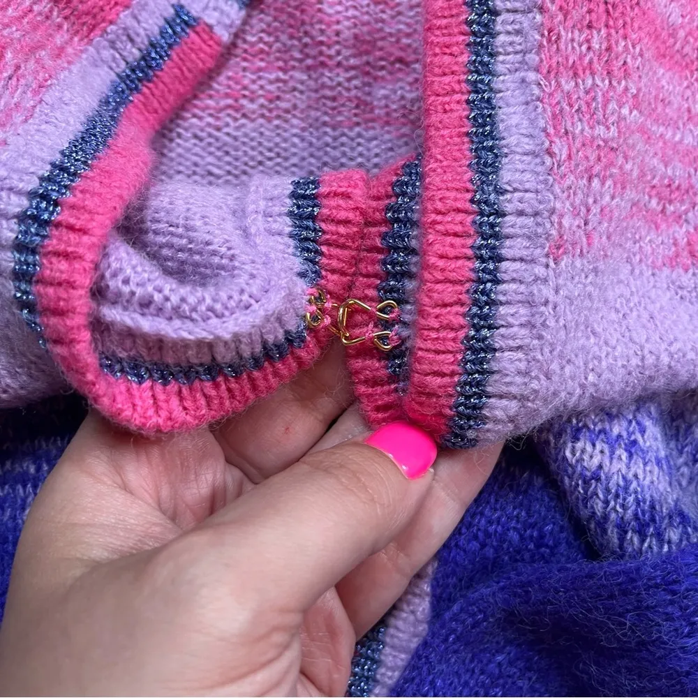 Lilly Pulitzer tessalyn purple and pink cardigan size XS - Image 5