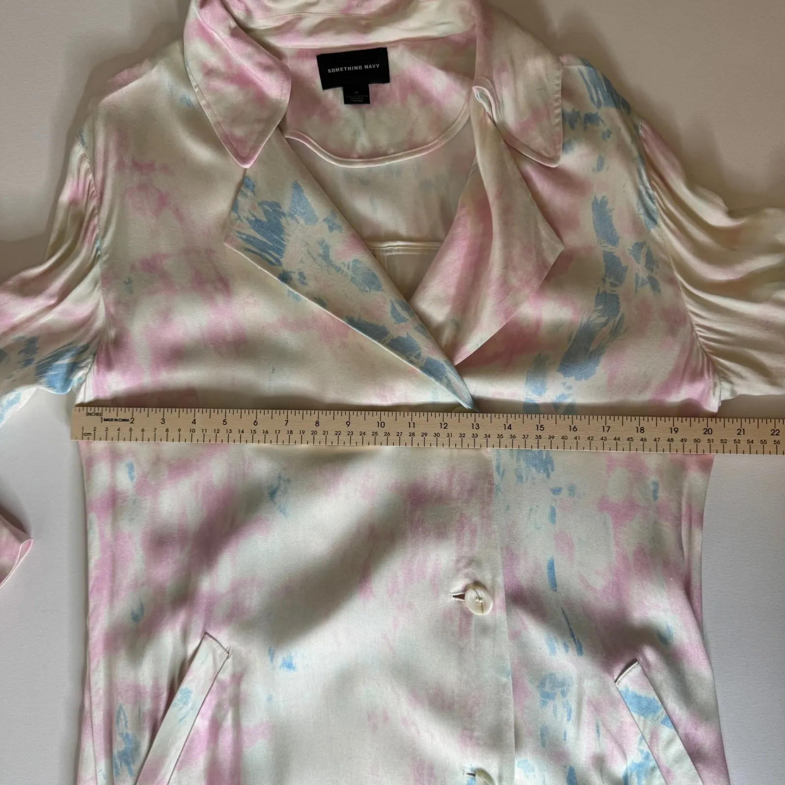 NWT Something Navy Tie Dye Duster Sz M Pastel Clean‎ Girl Cotton Candy Festival - Image 13