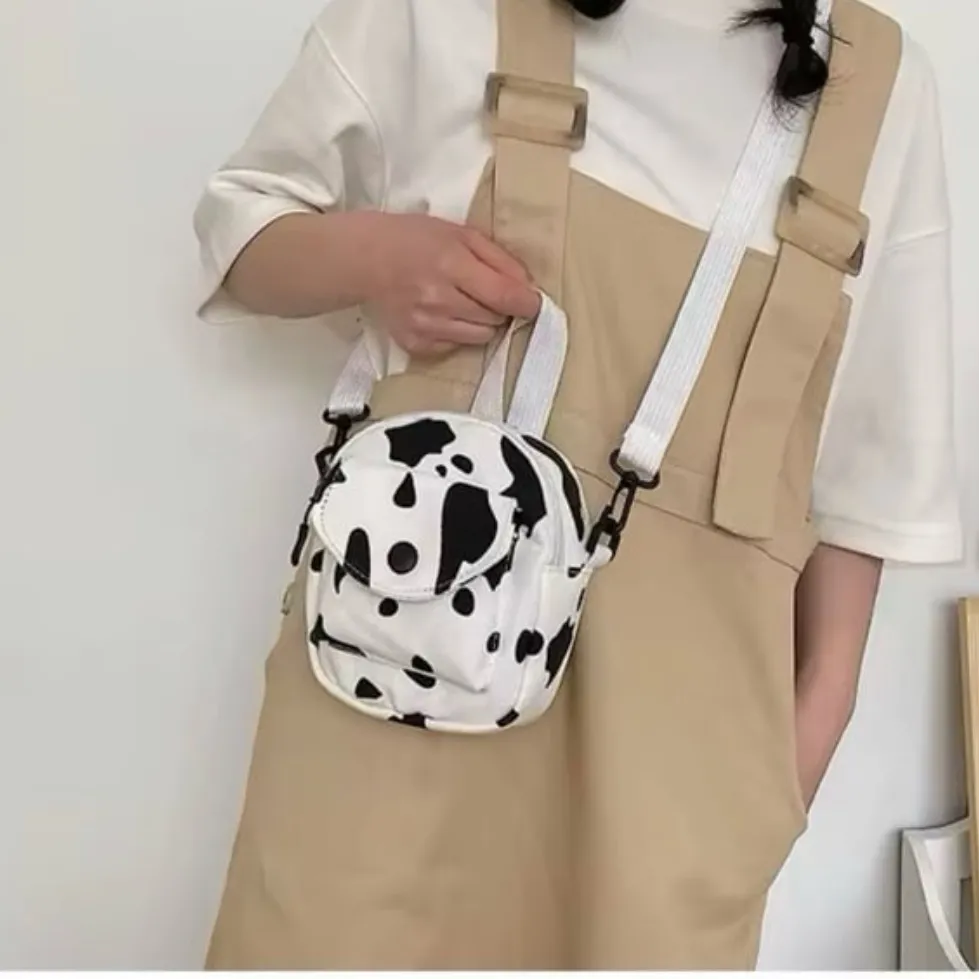 COW Canvas Handbag Women's Retro Cow Satchel - Crossbody Mobile Phone Ba… - Image 2