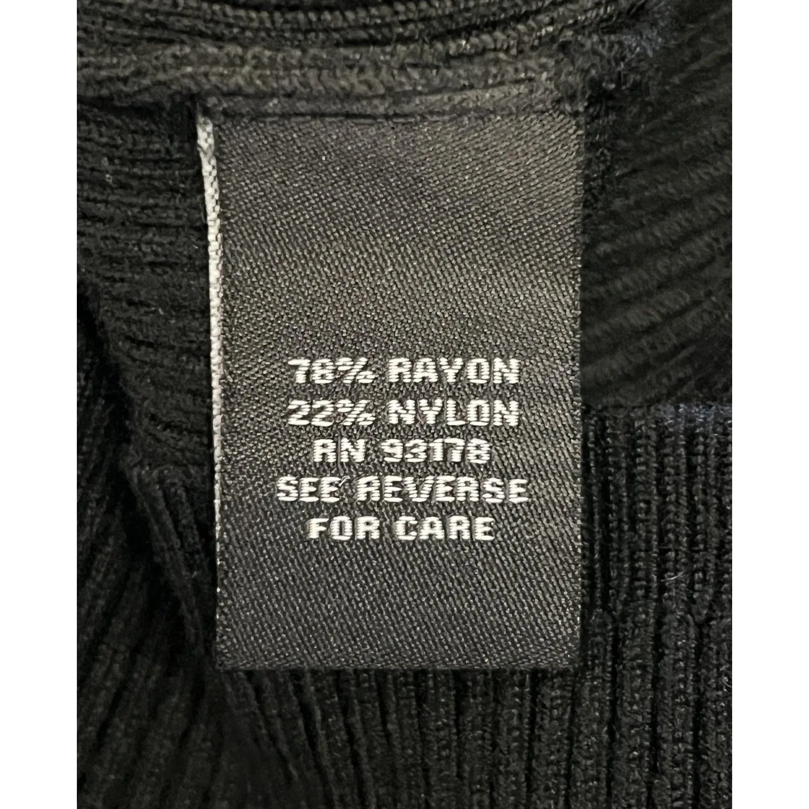 Premise Studio Sweater Womens Large Black Ribbed Knit Cowl Neck 3/4 Sleeve - Image 7