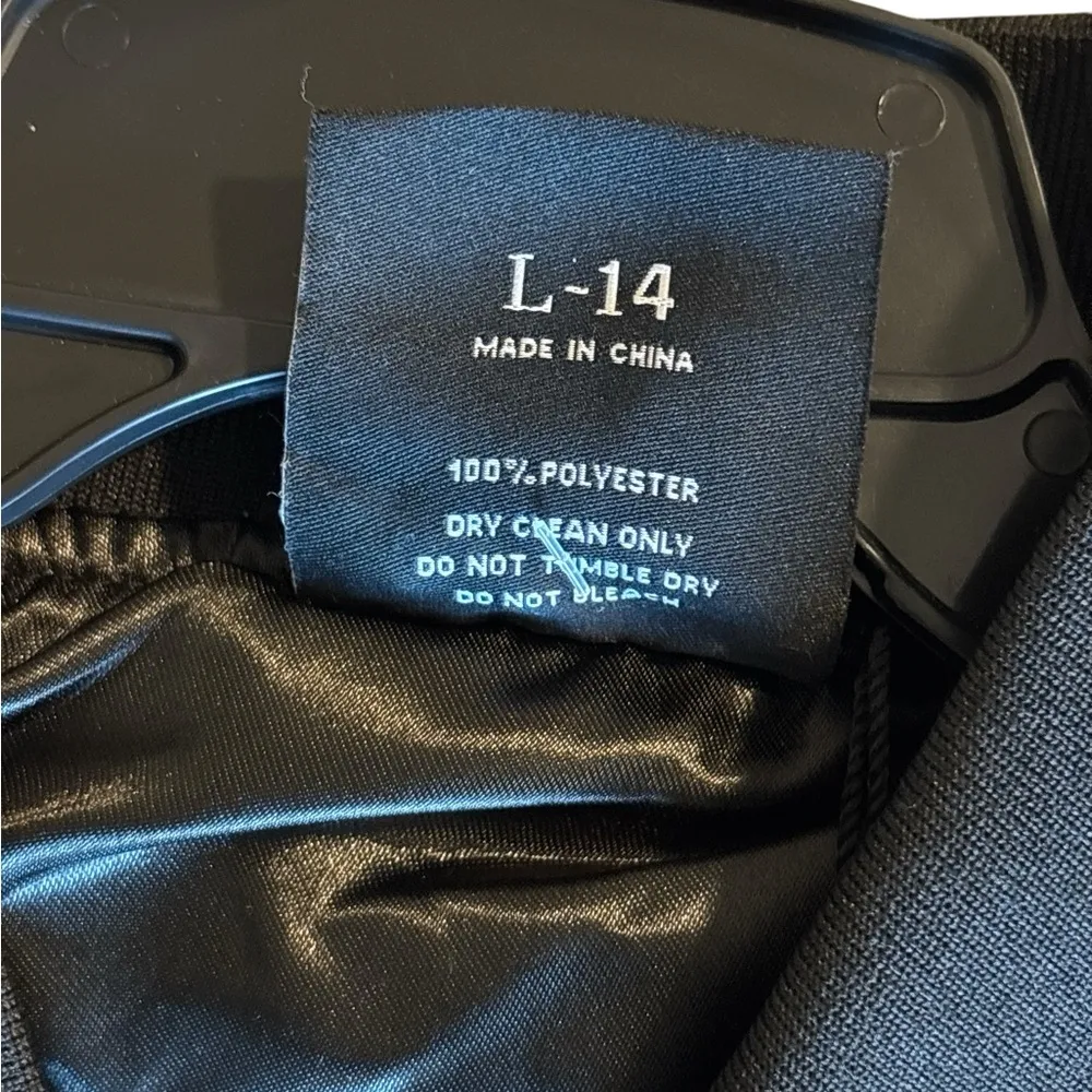 Black Bomber Jacket with Graphic Design Size 14 - Image 8