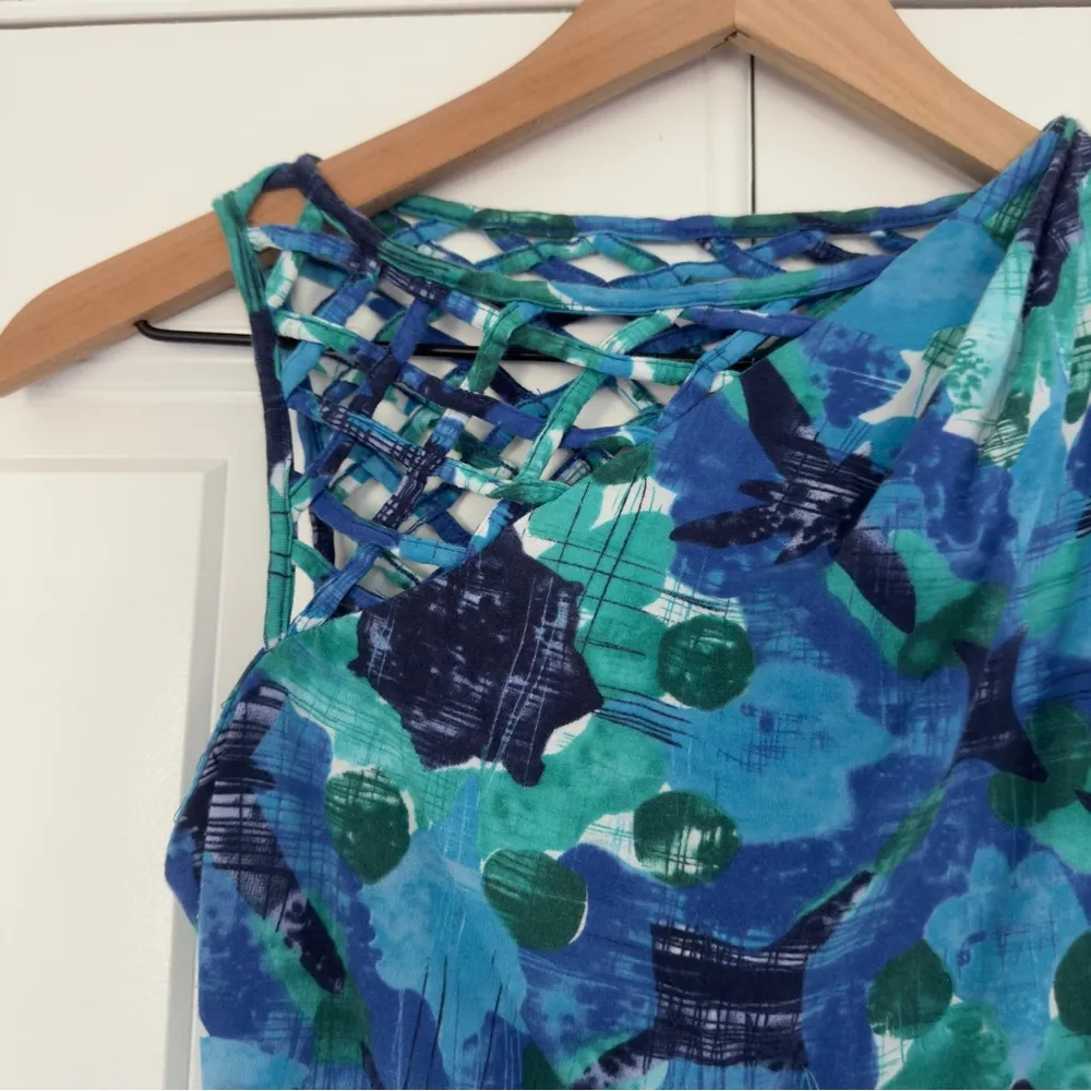 Anthropologie Vanessa Virginia Ruched Side Tank Top Sleeveless Pima Cotton Blend - Image 3