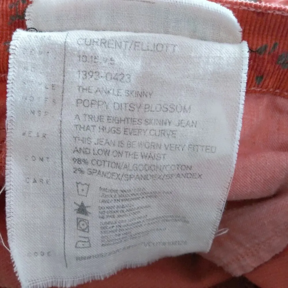 Current/Elliott The Ankle Skinny Jean in Poppy Ditsy 25 - Image 8