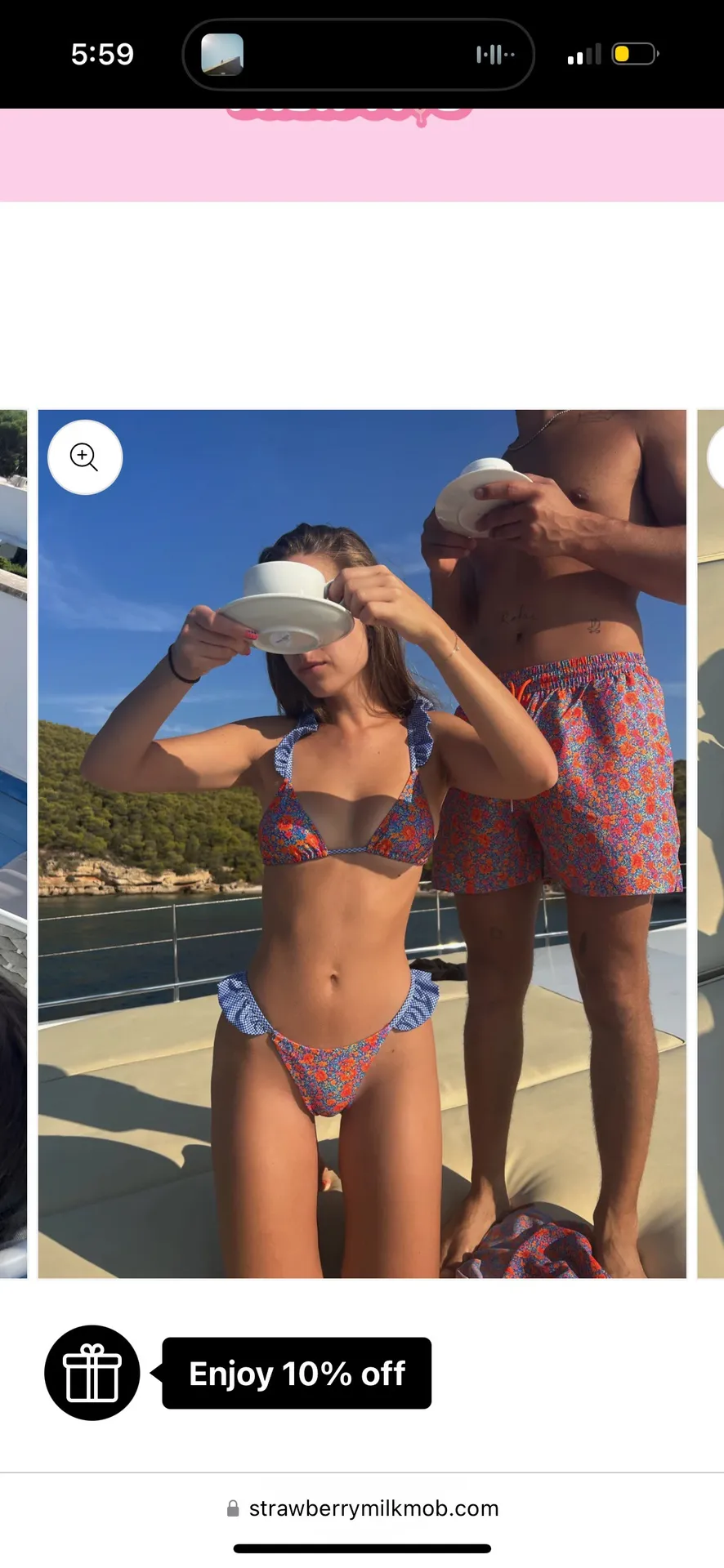 Strawberry Milk Mob Bikini Size M - Image 3