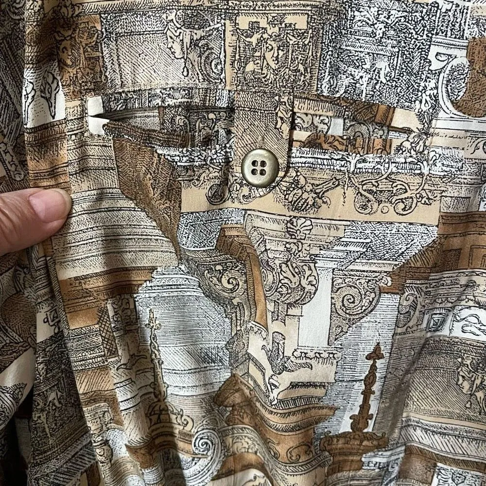 Leslie Fay size 8 vintage silky tie at waist top. Oversized. - Image 8