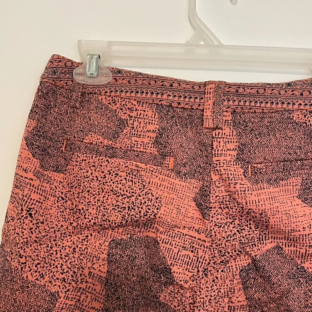 CARTONNIER ANTHROPOLOGIE Island Hopper Shorts Pink Navy Blue Printed Cotton Boho - Image 13