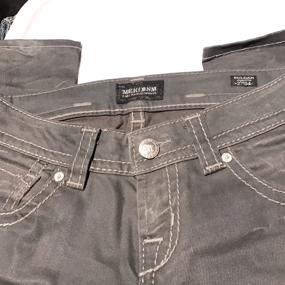 ⭐️NWOT⭐️MEK DNM Dark Washed Gray Jeans Size 27 - Image 7