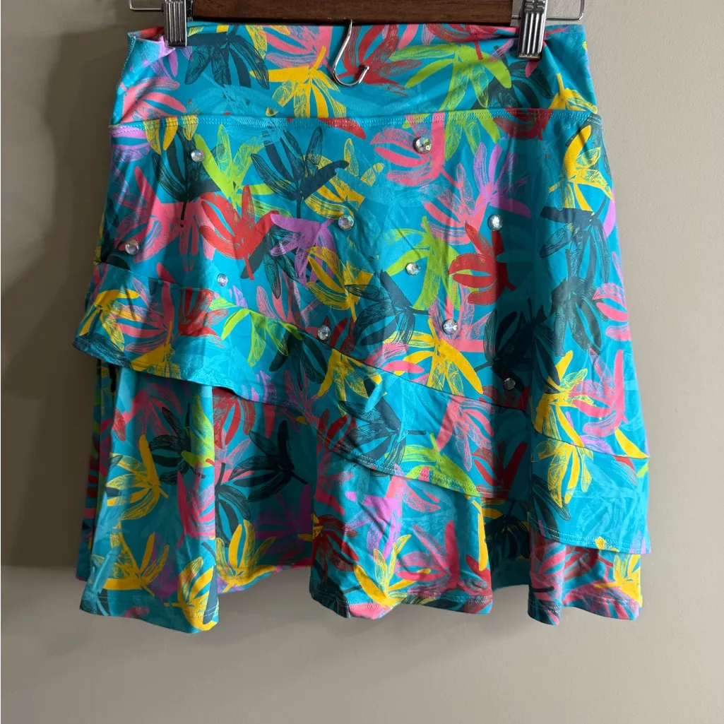 Dona Jo tiered tennis skort size 1.5 medium Blue - Image 8