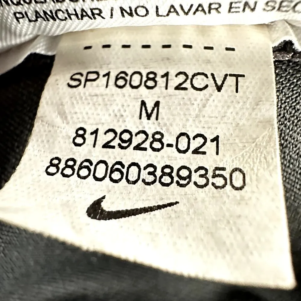 Nike Pro Shorts Pull On Elastic Waist Logo Colorblock Stretch Black Gray M - Image 5