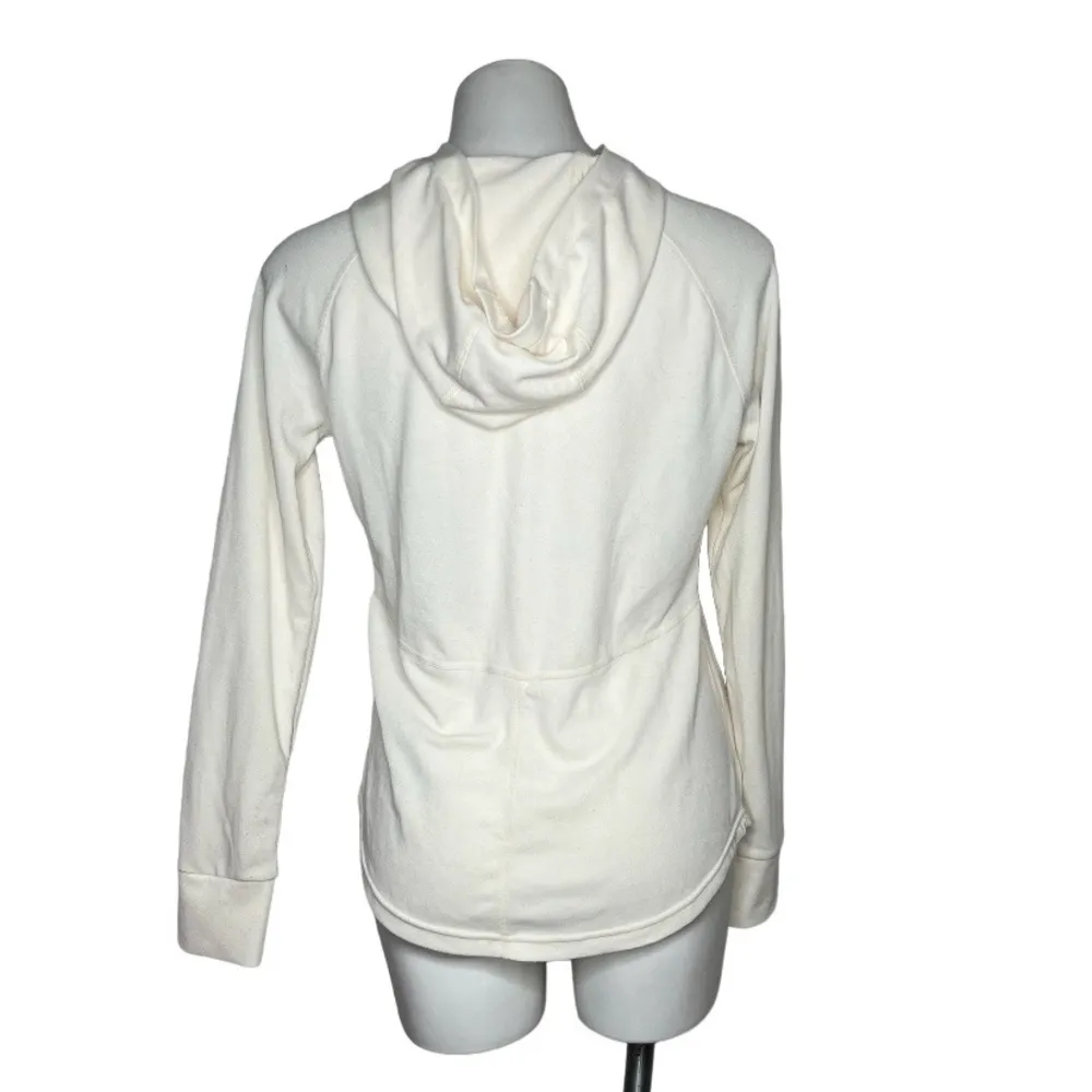 MOUNTAIN HARDWEAR Hoodie Cream Color Base Layer Thumb Holes Womens Size Medium - Image 2