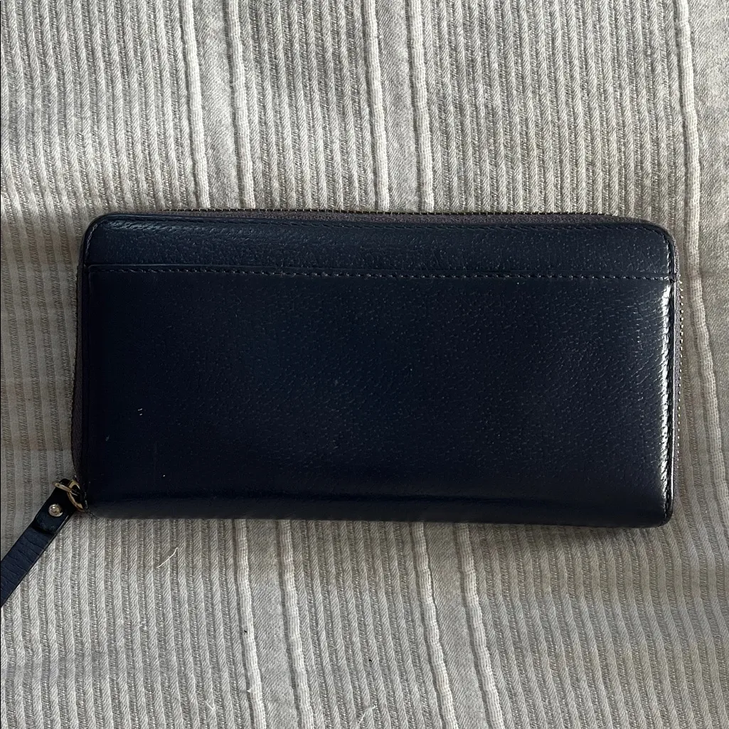 Kate Spade Midnight Blue Zip Wallet - Image 4