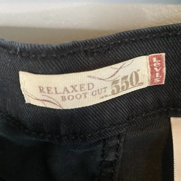 Levi's 550 Relaxed Boot Cut Women 14M Black Cotton/Spandex Jeans‎ - Image 2