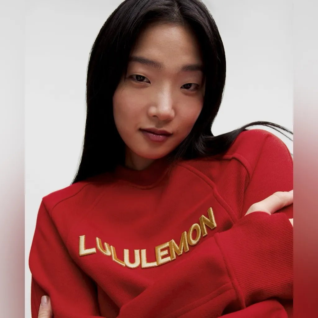 Lululemon NWT Lunar Year Scuba Oversized Pullover Dark Red Gold Size XL XXL - Image 4