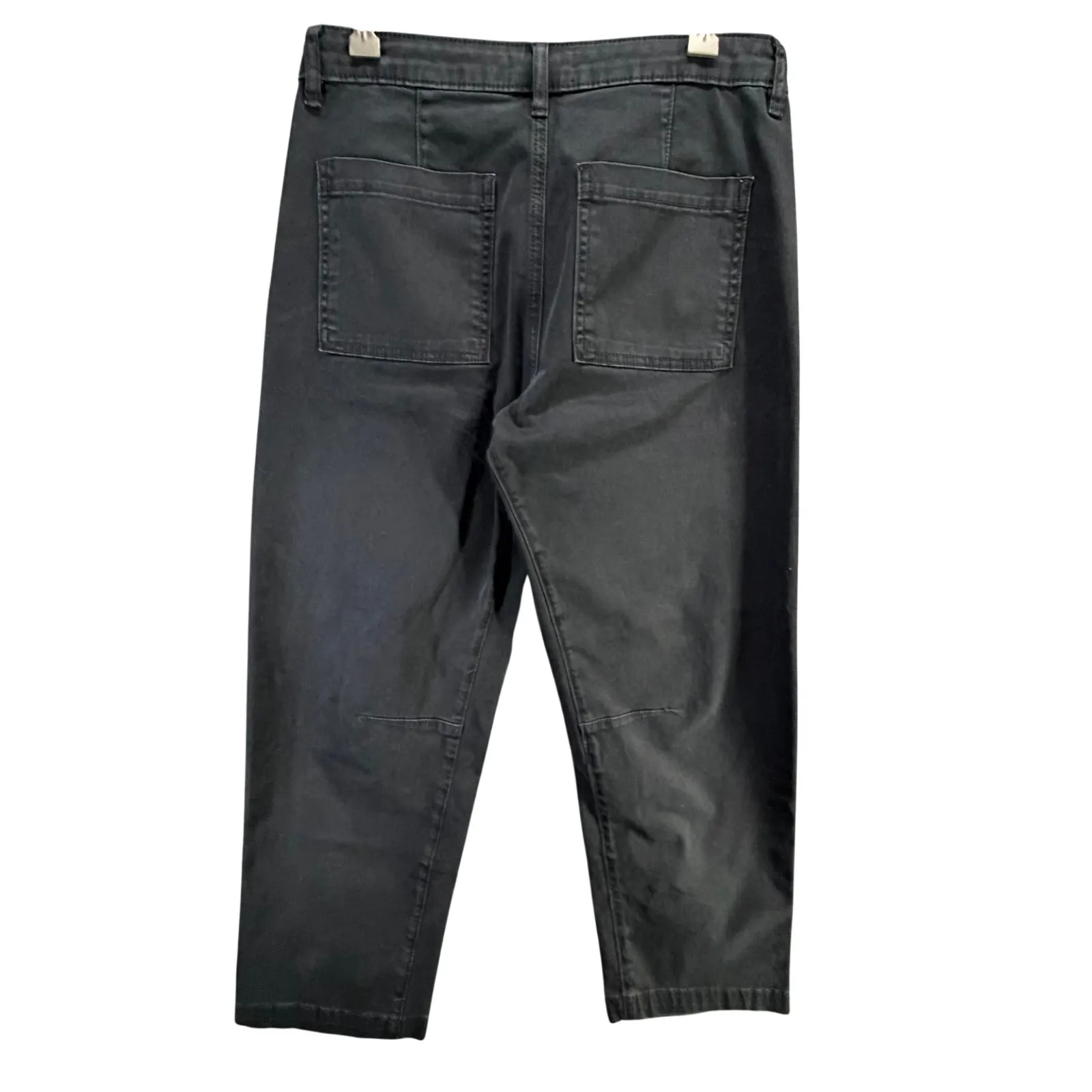 Kut from the Kloth Ashton Barrel Pants Women 0 Black Tie Waist High Rise Utility - Image 4