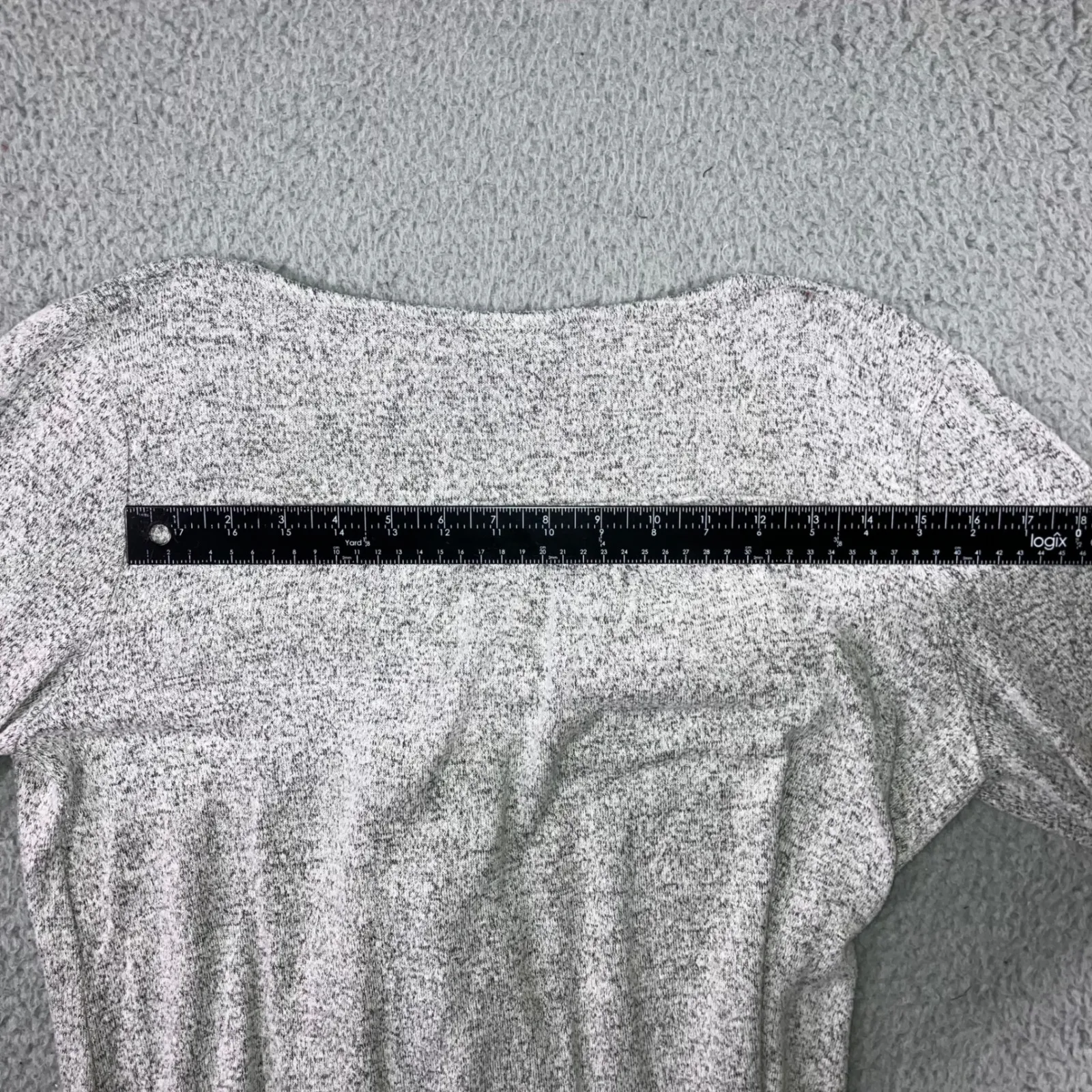 Daytrip Marled Knit Faux Wrap V Neck Long Sleeve Top Women Medium Blouse - Image 9