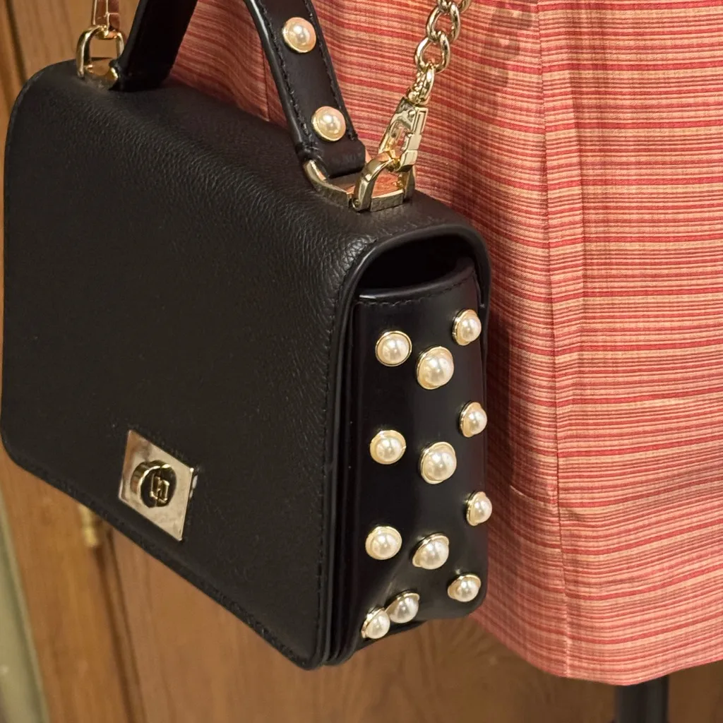 Kate Spade Maisie Serrano Place Pearl Purse Crossbody Black WKRU5673 - Image 6