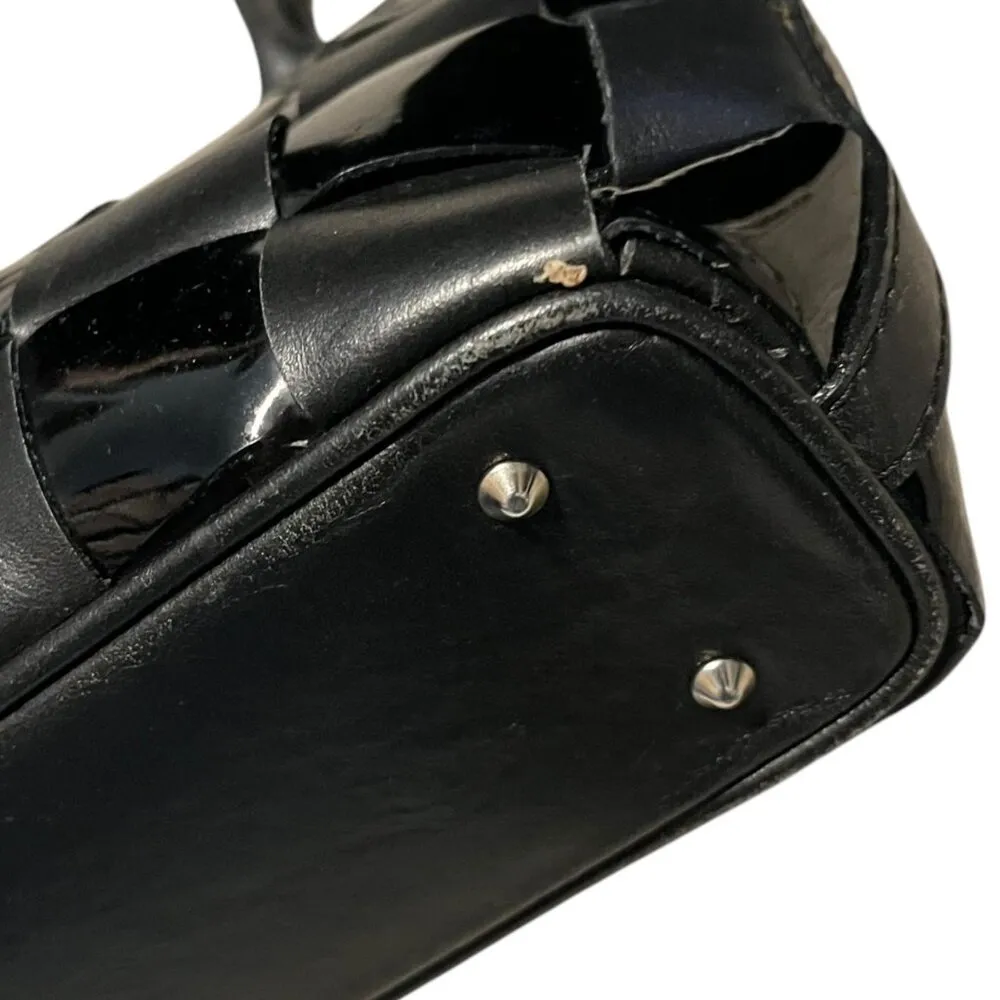 Boots N Bags Genuine Leather Rectangular Handbag Checkerboard Black Columbia‎ - Image 5