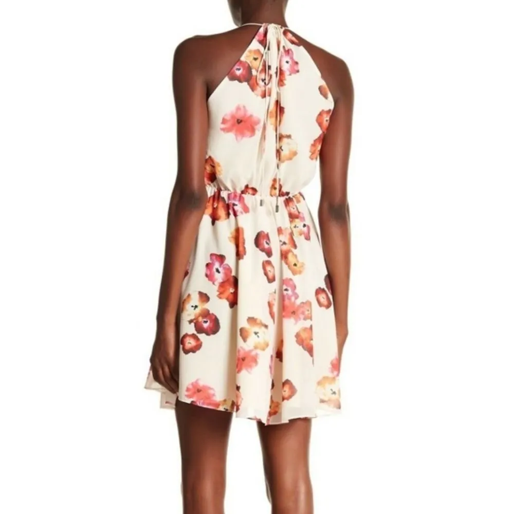 Haute Hippie women's S small lightweight flower print HARMONY wrap tie up dress - Image 2