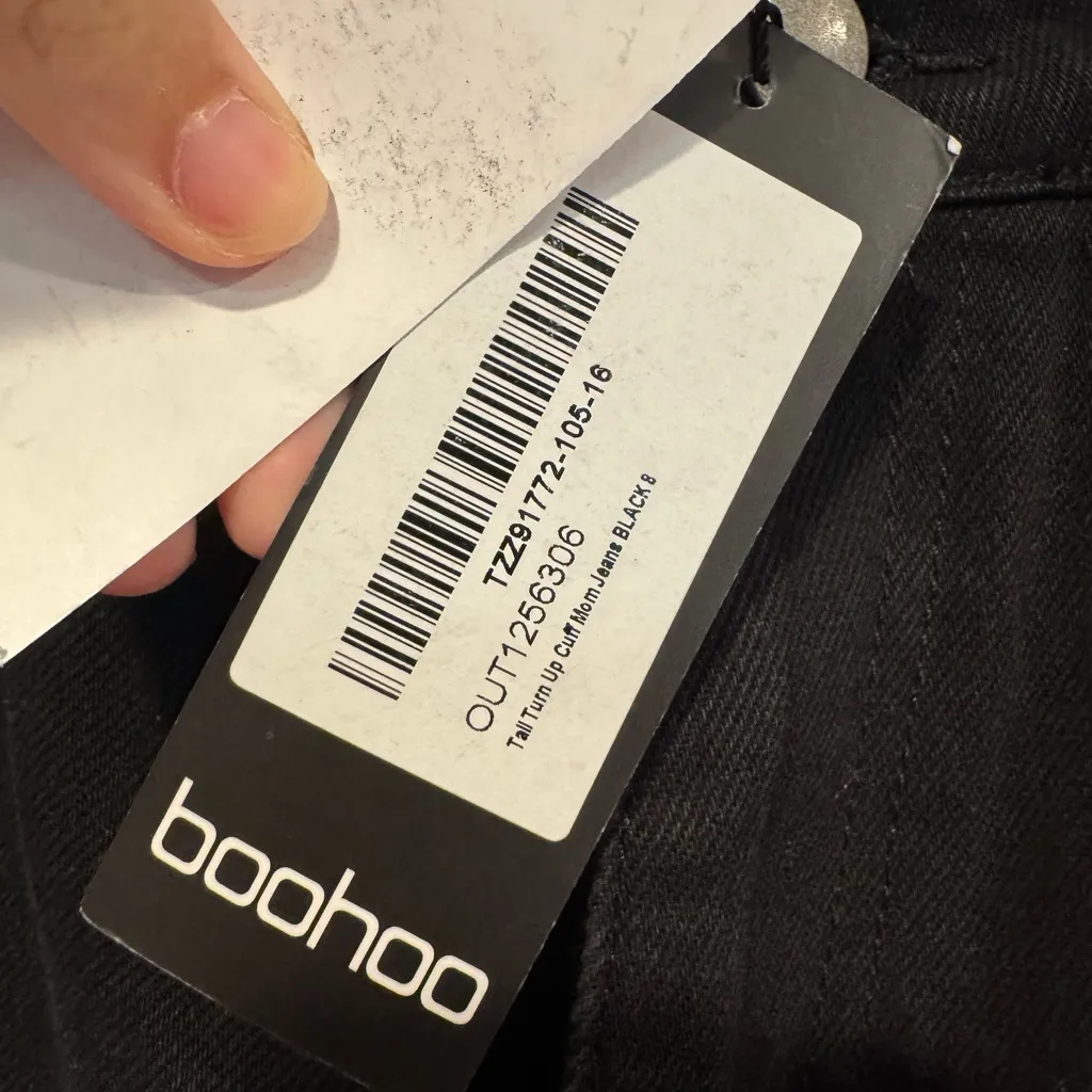 Black Bonobo NWT turn up cuff mom Jean Size 4 - Image 3