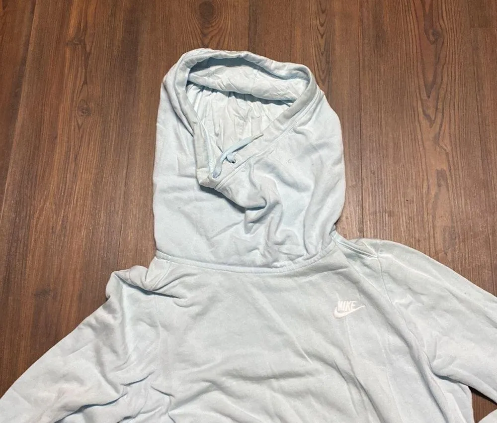 Nike Pale Blue Cowl Neck Hoodie SIZE M - Image 4