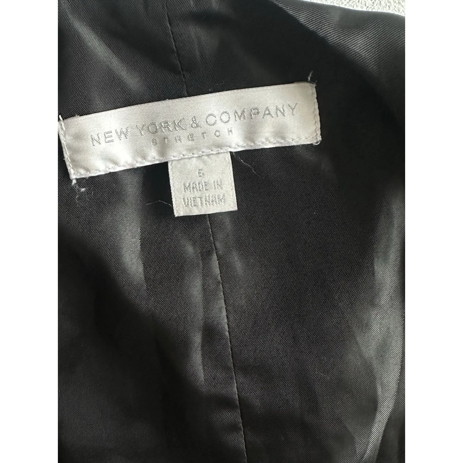 New York & Company Black Trendy Lined Vest Sz 6 (b50) - Image 4