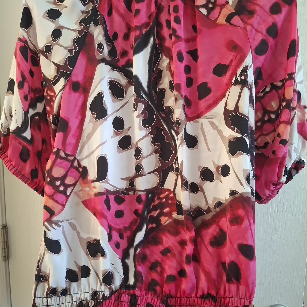 Lane Bryant 18 20 Women's Pink and Black Patterned Top - Image 12