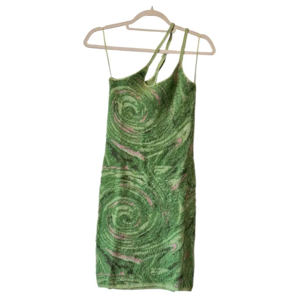 House of Sunny Hot Springs Hockney Mini Dress in Grass, Small, NWT Green Size 4 - Image 8