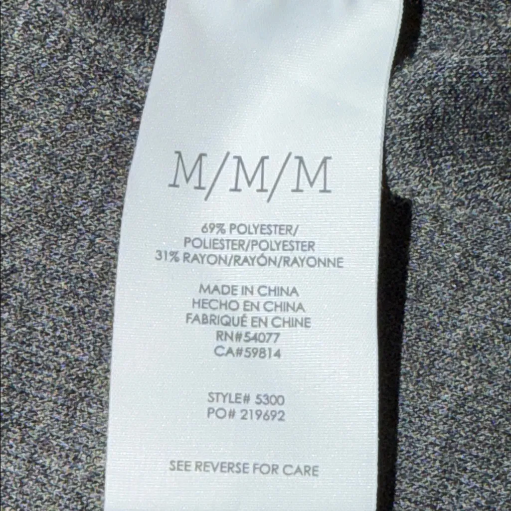 CAbi Drop Off Zip Back Grey Blazer Jacket Gray White Striped Size Medium - Image 8