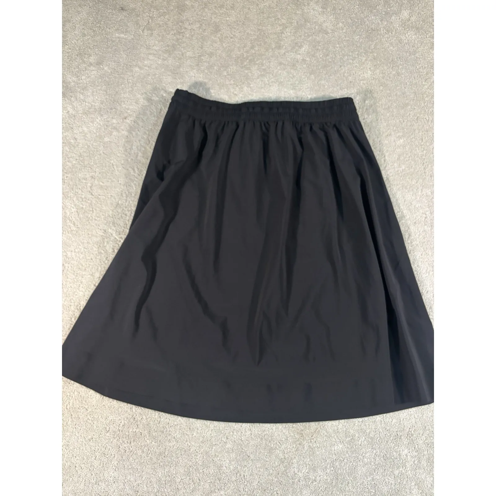 Athleta Arrival‎ Midi Skirt Size 22 Black Pull On Pockets - Image 7