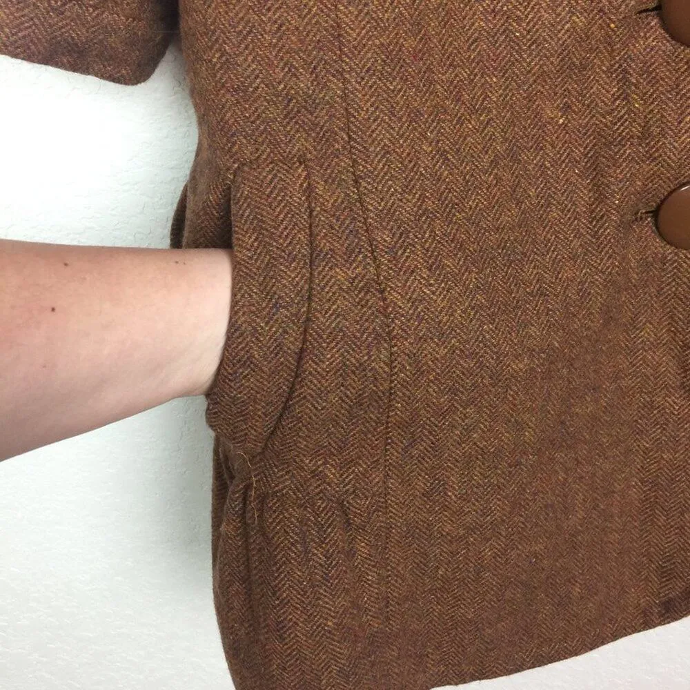 FOREVER 21 Wool Short Sleeve Belted Coat Sz L - Image 6