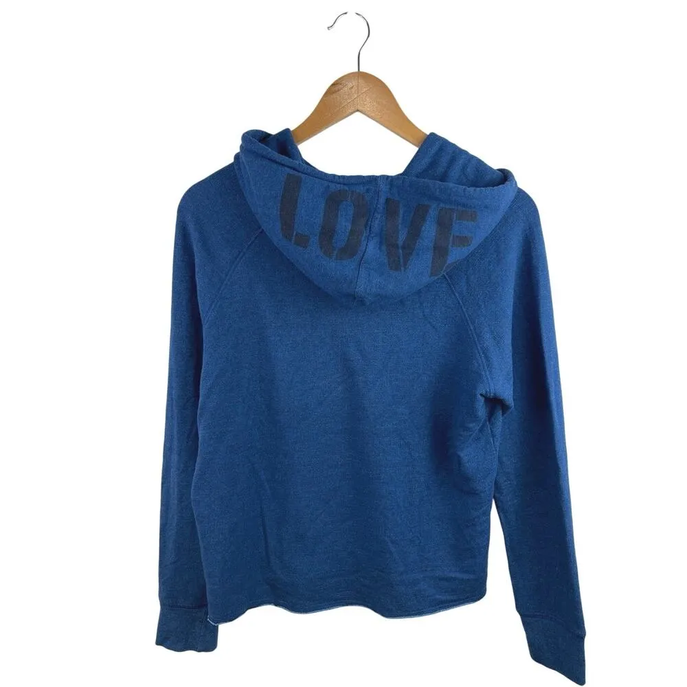 Sundry Womens Blue Hoodie Hooded Sweatshirt & Sweat Joggers Pants Athletic Set 2 - Image 4