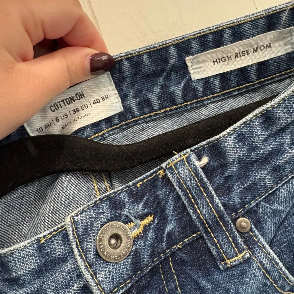 Cotton On Dark Blue Jean Shorts - Image 2