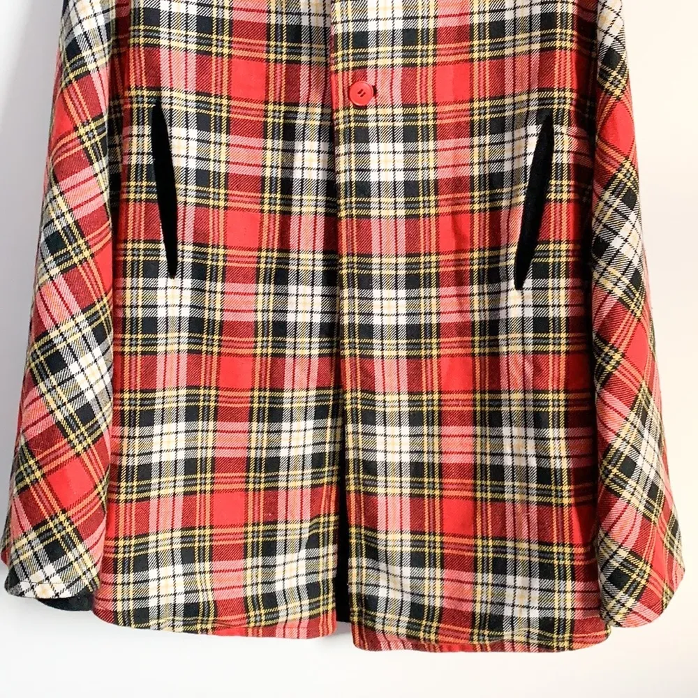 Rare! Vintage Pendleton Reversible Plaid Hooded Cape Coat - Image 3