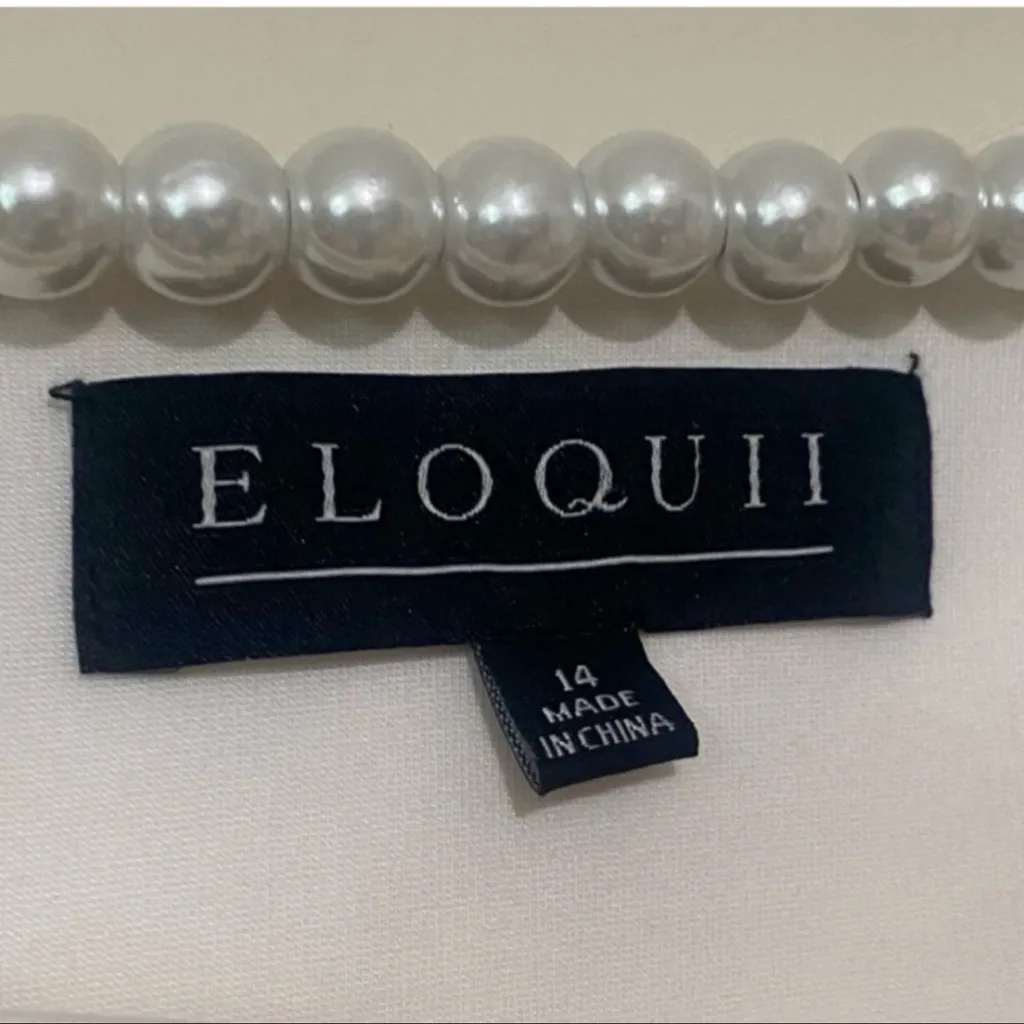 Eloquii Ruffle Sleeve Fit & Flare Dress - Size 14 - White - Image 4