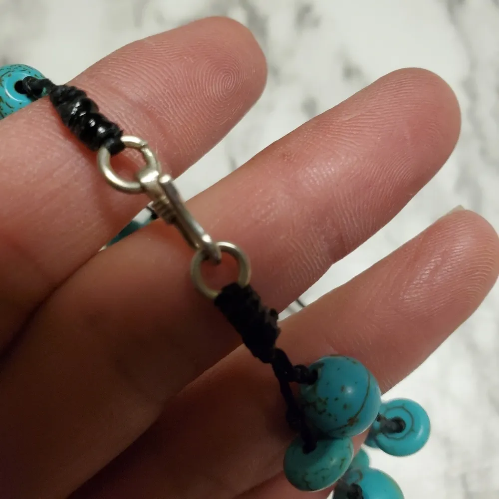 flex wire turquoise choker necklace set - Image 5