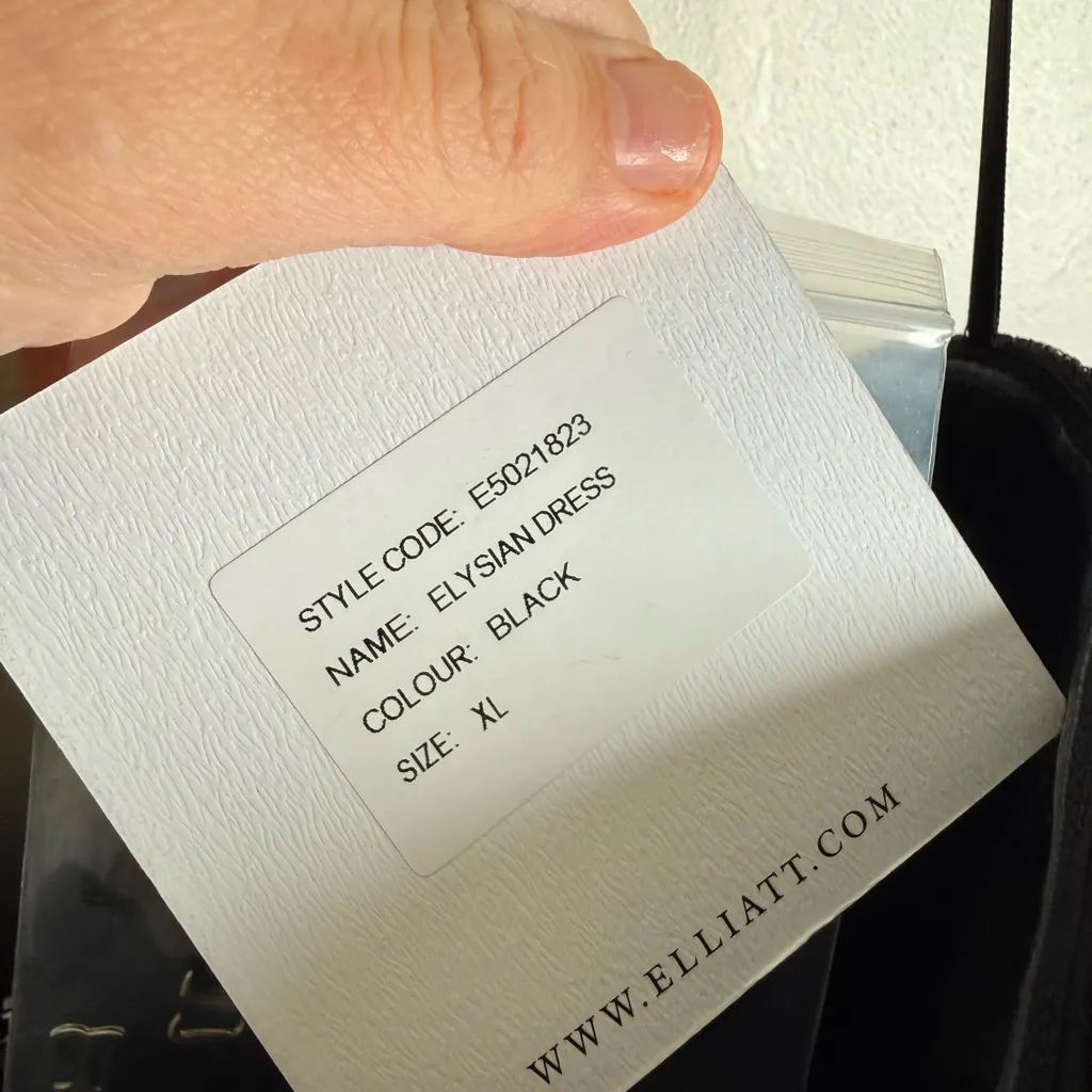 Elliatt Elysian Black Strapless Mesh Overlay Dress - Image 8