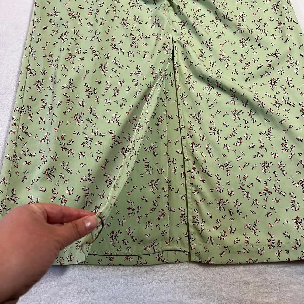 Love, Whit by Whitney Port Sleeveless Floral Ruched Midi Dress Size X - Image 12