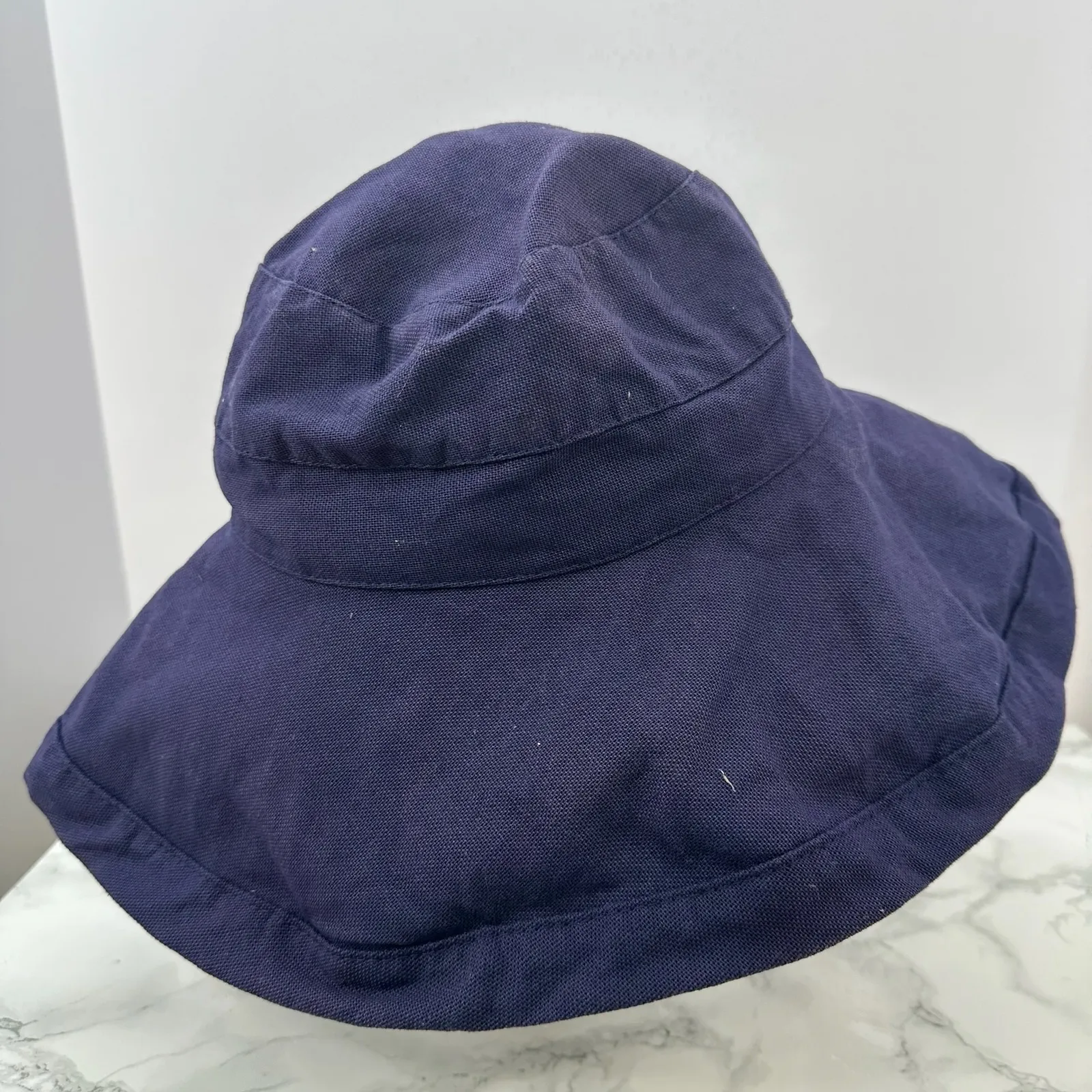 Scala Blue Cotton Sunhat‎ Wide Brim Packable Vacation - Image 5